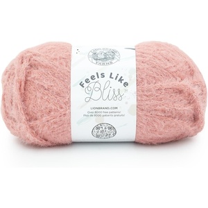 Lion Brand Yarn Feels Like Bliss, Bulky Yarn for Knitting, Sand Dollar, 1 Pack(Dusty Rose)