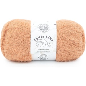 Lion Brand Yarn Feels Like Bliss, Bulky Yarn for Knitting, Sand Dollar, 1 Pack(Peach)