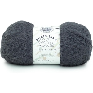 Lion Brand Yarn Feels Like Bliss, Bulky Yarn for Knitting, Sand Dollar, 1 Pack(Slate)