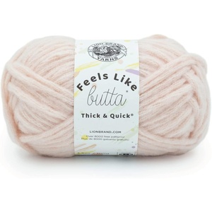 Lion Brand Yarn Feels Like Butta Thick & Quick Super Bulky Yarn for Knitting, 1 Pack, Olive(Peach Blush)