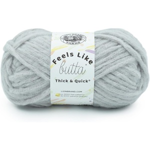 Lion Brand Yarn Feels Like Butta Thick & Quick Super Bulky Yarn for Knitting, 1 Pack, Olive(Quiet Grey)