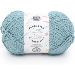 Lion Brand Yarn Feels Like Cuddles, Bulky Yarn for Knitting and Crochet, Aquifer, 1 Pack(Aquifer)