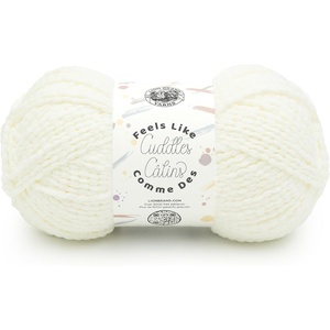 Lion Brand Yarn Feels Like Cuddles, Bulky Yarn for Knitting and Crochet, Aquifer, 1 Pack(Cream)