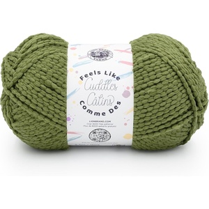 Lion Brand Yarn Feels Like Cuddles, Bulky Yarn for Knitting and Crochet, Aquifer, 1 Pack(Leek)