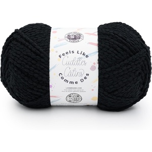 Lion Brand Yarn Feels Like Cuddles, Bulky Yarn for Knitting and Crochet, Aquifer, 1 Pack(Licorice)