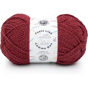 Lion Brand Yarn Feels Like Cuddles, Bulky Yarn for Knitting and Crochet, Aquifer, 1 Pack(Merlot)