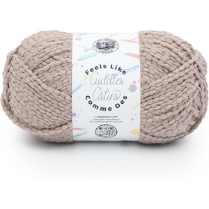 Lion Brand Yarn Feels Like Cuddles, Bulky Yarn for Knitting and Crochet, Aquifer, 1 Pack(Mushroom)