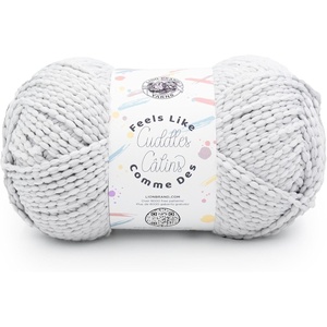 Lion Brand Yarn Feels Like Cuddles, Bulky Yarn for Knitting and Crochet, Aquifer, 1 Pack(Silver Cloud)