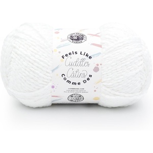 Lion Brand Yarn Feels Like Cuddles, Bulky Yarn for Knitting and Crochet, Aquifer, 1 Pack(Snow)