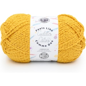 Lion Brand Yarn Feels Like Cuddles, Bulky Yarn for Knitting and Crochet, Aquifer, 1 Pack(Sunflower)