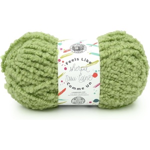 Lion Brand Yarn Feels Like Sherpa, Fleece Yarn for Knitting and Crochet, Evergreen, 1 Pack(Green Tea)