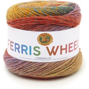 Lion Brand Yarn Ferris Wheel Yarn, Roving Multicolor Yarn for Knitting, Crocheting, and Crafts, 3 Pack, Buttercup(Buttercup)