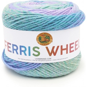 Lion Brand Yarn Ferris Wheel Yarn, Roving Multicolor Yarn for Knitting, Crocheting, and Crafts, 3 Pack, Buttercup(Cotton Candy)