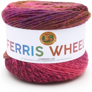 Lion Brand Yarn Ferris Wheel Yarn, Roving Multicolor Yarn for Knitting, Crocheting, and Crafts, 3 Pack, Buttercup(Pink Marmalade)