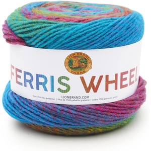 Lion Brand Yarn Ferris Wheel Yarn, Roving Multicolor Yarn for Knitting, Crocheting, and Crafts, 3 Pack, Buttercup(Sprinkles)