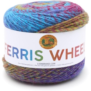 Lion Brand Yarn Ferris Wheel Yarn, Roving Multicolor Yarn for Knitting, Crocheting, and Crafts, 3 Pack, Morning Java(Vintage Carousel)