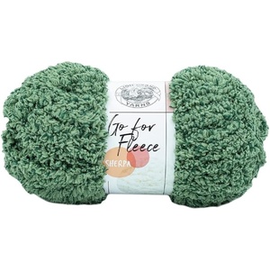 Lion Brand Yarn, Go for Fleece Sherpa Jumbo Yarn for Knitting, Crochet, and Crafts, Clay, 3 Pack, Soft Fiber for Cozy Blankets, Plush Hoodies, and Fluffy Stuffed Animals(Fern)