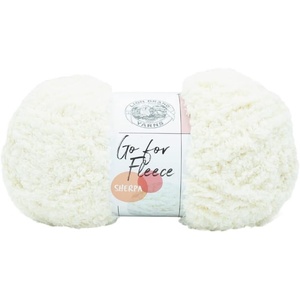 Lion Brand Yarn, Go for Fleece Sherpa Jumbo Yarn for Knitting, Crochet, and Crafts, Clay, 3 Pack, Soft Fiber for Cozy Blankets, Plush Hoodies, and Fluffy Stuffed Animals(Cream)
