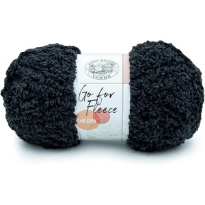 Lion Brand Yarn, Go for Fleece Sherpa Jumbo Yarn for Knitting, Crochet, and Crafts, Clay, 3 Pack, Soft Fiber for Cozy Blankets, Plush Hoodies, and Fluffy Stuffed Animals(Slate)