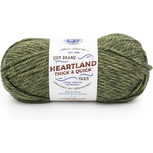 Lion Brand Yarn Heartland Thick & Quick Bulky Heathered Yarn for Knitting and Crochet, Lincoln, 3 Pack(Griffith)