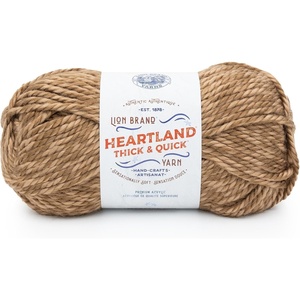Lion Brand Yarn Heartland Thick & Quick Bulky Heathered Yarn for Knitting and Crochet, Lincoln, 3 Pack(Lincoln)