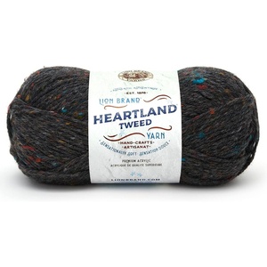 Lion Brand Yarn Heartland Yarn, Worsted-Weight Yarn for Knitting, Crocheting, and Crafting, 1 Pack, Channel Islands(Black Canyon Tweed)