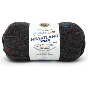 Lion Brand Yarn Heartland Yarn, Worsted-Weight Yarn for Knitting, Crocheting, and Crafting, 1 Pack, North Cascades(Black Canyon Tweed)