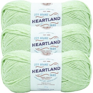 Lion Brand Yarn Heartland Yarn, Worsted-Weight Yarn for Knitting, Crocheting, and Crafting, 3 Pack, Channel Islands