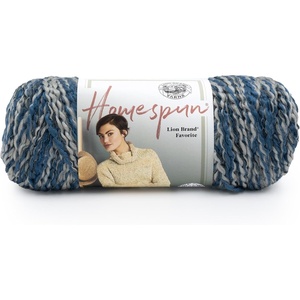Lion Brand Yarn Homespun Yarn, Soft Bulky Yarn for Knitting, Crocheting, and Crafting, 1 pack, Wildfire(Blue Moon)