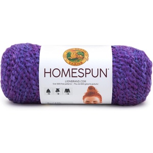 Lion Brand Yarn Homespun Yarn, Soft Bulky Yarn for Knitting, Crocheting, and Crafting, 1 pack, Wildfire(Purple Haze)