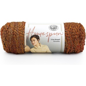 Lion Brand Yarn Homespun Yarn, Soft Bulky Yarn for Knitting, Crocheting, and Crafting, 1 pack, Wildfire(Wildfire)
