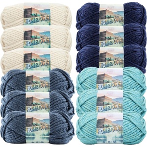 Lion Brand Yarn, Hometown Super Bulky Yarn, 50 Shades Pack, 12 Skeins(Coastal Calm)