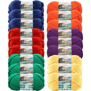 Lion Brand Yarn, Hometown Super Bulky Yarn, 50 Shades Pack, 12 Skeins(Rainbow)