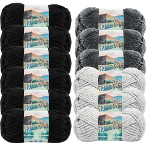 Lion Brand Yarn Hometown Yarn, Super-Bulky Yarn for Knitting, Crocheting, and Crafting, 1 Pack, Reseda Dojo | Super Bulky Acrylic Fiber for Warm Crochet Blankets, Knit Winter Hats, Chunky Cardigans, Soft Scarves, Weaving(50 Shades)