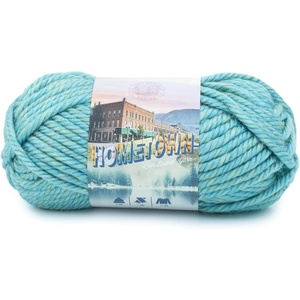 Lion Brand Yarn Hometown Yarn, Super-Bulky Yarn for Knitting, Crocheting, and Crafting, 1 Pack, Reseda Dojo | Super Bulky Acrylic Fiber for Warm Crochet Blankets, Knit Winter Hats, Chunky Cardigans, Soft Scarves, Weaving(Reseda Dojo)