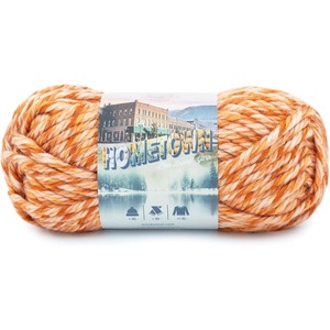 Lion Brand Yarn Hometown Yarn, Super-Bulky Yarn for Knitting, Crocheting, and Crafting, 1 Pack, Reseda Dojo | Super Bulky Acrylic Fiber for Warm Crochet Blankets, Knit Winter Hats, Chunky Cardigans, Soft Scarves, Weaving(San Juan Sunset)