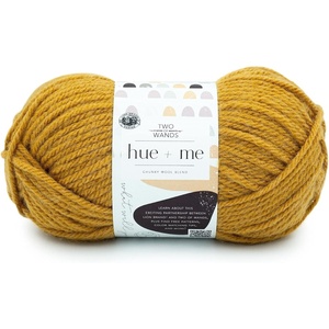Lion Brand Yarn, Hue + Me Chunky Yarn for Crocheting, Knitting, and Crafts, Crush, 3 Pack(Mustard)