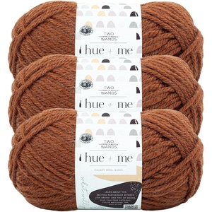 Lion Brand Yarn, Hue + Me Chunky Yarn for Crocheting, Knitting, and Crafts, Crush, 3 Pack(Saffron)