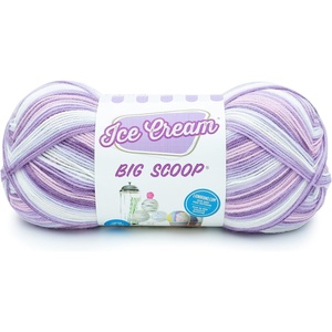 Lion Brand Yarn Ice Cream Big Scoop Yarn, Green Tea(Black Cherry)