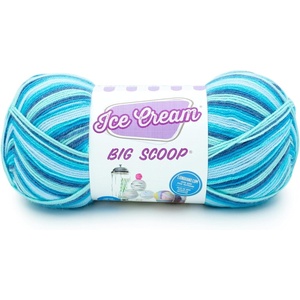 Lion Brand Yarn Ice Cream Big Scoop Yarn, Green Tea(Blue Raspberry)