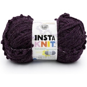 Lion Brand Yarn InstaKnit Beginner Yarn for Knitting, Singing Like A Canary, 1 Pack(Plum Luck)