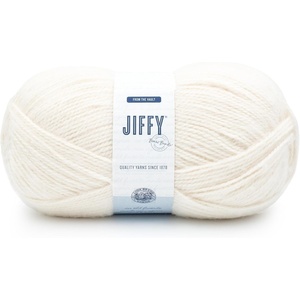 Lion Brand Yarn Jiffy Bonus Bundle, Acrylic Yarn for Crochet, Plum, 1 Pack(Cream)
