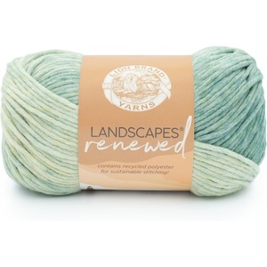 Lion Brand Yarn Landscapes Renewed, Recycled Multicolor Yarn for Knitting, Dreamcatcher, 3 Pack(Sweet Mint)