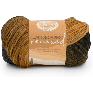 Lion Brand Yarn Landscapes Renewed, Recycled Multicolor Yarn for Knitting, Dreamcatcher, 3 Pack(Tiger’S Eye)