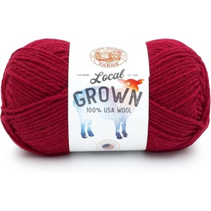 Lion Brand Yarn Local Grown, Wool Yarn for Knitting, Crochet, Quail, 1 Pack(Apple Pie)