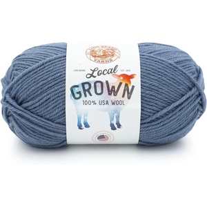 Lion Brand Yarn Local Grown, Wool Yarn for Knitting, Crochet, Quail, 1 Pack(Blue Jeans)