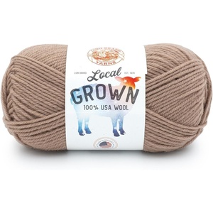 Lion Brand Yarn Local Grown, Wool Yarn for Knitting, Crochet, Quail, 1 Pack(Hickory)