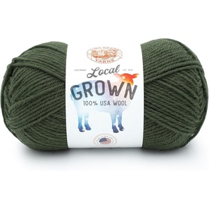 Lion Brand Yarn Local Grown, Wool Yarn for Knitting, Crochet, Quail, 1 Pack(Moss)