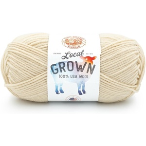 Lion Brand Yarn Local Grown, Wool Yarn for Knitting, Crochet, Quail, 1 Pack(Vanilla Bean)