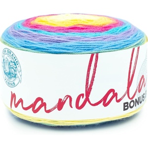 Lion Brand Yarn Mandala Bonus Bundle Yarn, Yarn for Knitting, Crocheting, and Crafting, 1 Cake, Centaur(Giant)